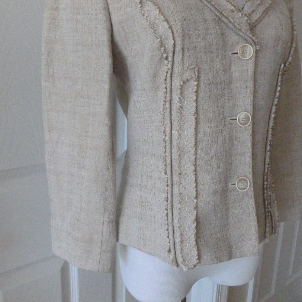 Carolina Herrera Cotton and Linen Blazer - Picture 7 of 11